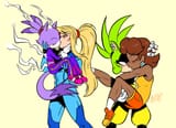 __samus_aran_princess_daisy_blaze_the_cat_and_surge_the_tenrec_mario_and_2_more_drawn_by_brandon_santiago__80972ff2ef84e763f553a02105249e4f
