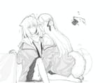 __miyagi_shiori_and_sendai_hazuki_shuuniichido_classmate_wo_kau_hanashi_drawn_by_sora_owomiya__8e3fa82e5ebd05475e2a1efd372cd594