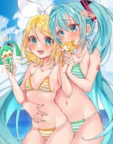 __hatsune_miku_and_kagamine_rin_vocaloid_drawn_by_mimi_mine__480d23eb7f1f74af0f838922c6f366fb