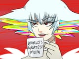 ragyo from killa la kill with her mug