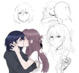 __miyagi_shiori_and_sendai_hazuki_shuuniichido_classmate_wo_kau_hanashi_drawn_by_zyukiel__503fd0336961c264268eb14db6d938bd