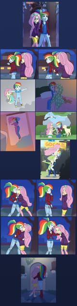 2465036__safe_artist-colon-carnifex_fluttershy_rainbow+dash_tank_bird_cat_cockatoo_dog_rabbit_equestria+girls_g4_animal_barefoot_bed_bedroom_blanket_blushing_ca