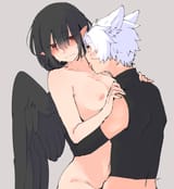 __shameimaru_aya_and_inubashiri_momiji_touhou_drawn_by_min_k__feb81bffbbe579c76ee834d991281e33