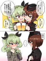 __nishizumi_maho_and_anchovy_girls_und_panzer_drawn_by_chaarai__5c08b8b15df2095ec7393f7040273f99