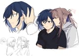 __miyagi_shiori_and_sendai_hazuki_shuuniichido_classmate_wo_kau_hanashi_drawn_by_brchyura__df476306b343dd1045d44f2f1273c802