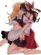 __hakurei_reimu_and_kirisame_marisa_touhou_drawn_by_amatukimahoro__fda31598378ea2407a661b2bd426e5d7