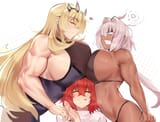 __fujimaru_ritsuka_barghest_and_caenis_fate_and_1_more_drawn_by_deccatezu__f4f317ba1e7b7fe0bda1f8f9a5b7441d