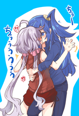 __yukine_chris_and_kazanari_tsubasa_senki_zesshou_symphogear_drawn_by_huleito__db25e8c96848d2e04de5a5952b4e1b73