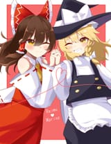 __hakurei_reimu_and_kirisame_marisa_touhou_drawn_by_bagu__6a93c336ba3b0ab8f351c3606d97cfbd