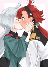__suletta_mercury_and_miorine_rembran_gundam_and_1_more_drawn_by_hachibiteru__9a3821635e8ee624306b88d872d5c9e0
