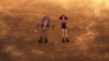 two girls lying side by side in the middle of a vast grassy valley