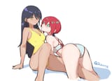 __amate_yuzuriha_and_nyaan_gundam_and_1_more_drawn_by_ahchih__7d5bbe1f4a22f75c2465f7bb149e373c