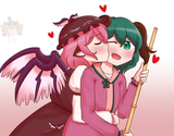 __mystia_lorelei_kasodani_kyouko_and_yorigami_jo_on_touhou_drawn_by_avian_zebra__7e147cfec6a37aed8da589b2ec06650b