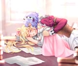 __alisa_reinford_and_sharon_kreuger_eiyuu_densetsu_and_2_more_drawn_by_manu_chann__35bea2965fdeb3c283be2fdd7d7c4a09