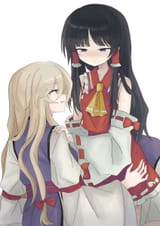 __hakurei_reimu_and_yakumo_yukari_touhou_drawn_by_suisuitoutou__aefa007e58a116a1658b683a1e925fff