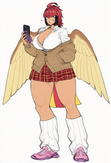 very aesthetic, masterpiece, artist_spacezin, 1girl, pidgeotto, personification, s-426034526