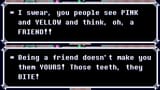 people see PINK and YELLOW and think, oh, a FRIEND