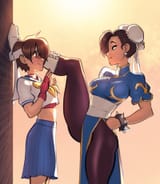 __chun_li_and_kasugano_sakura_street_fighter_drawn_by_psuede__cfef42cb15ef168c04f33573def06ce3