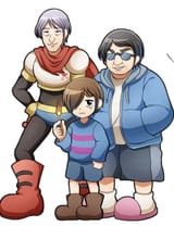 __frisk_sans_papyrus_yuichi_and_kmiy_undertale_and_1_more_drawn_by_kusaremix__2de4f4cd54f96159e8eba622e462b5fc