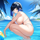 yelan squatting