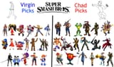 Smash Bros chad and virgin picks