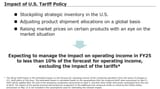 Sony plan if tariffs don’t get better