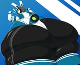 117103 - 1girl artist_ShweetMagnet ass ass_focus fat huge_ass obese project_turboblast rear_view robot robot_girl tempo
