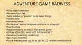 ross&#039;s adventure game badness list