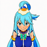 aqua (konosuba), fried egg on head s-1875204536
