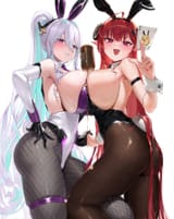 azur lane hindenburg bunny and friend