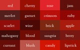 shades of red