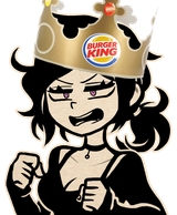 Ashley is royalty at burger king