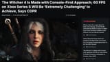 The Witcher 4 Is Made with Console-First Approach CDPR