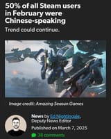 steam is 50% chinese