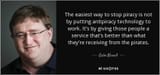 Piracy is a service problem