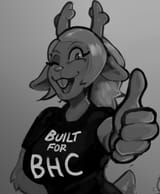 119616 - 1girl artist_unknown breasts buck_teeth deltarune greyscale huge_breasts looking_at_viewer monochrome noelle_holiday smile smiling t-shirt text thumbs_up wink