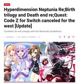 re;birth and derq block - nintendo guidelines