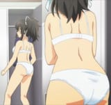 Asuka in white lingerie