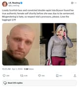 J.K. Rowling on X Scottish lass rapist