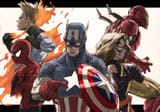 __spider_man_steve_rogers_captain_america_tony_stark_iron_man_and_4_more_marvel_and_3_more_drawn_by_horikoshi_kouhei