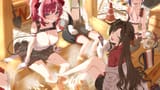 __kasumi_megu_and_hot_springs_department_member_blue_archive_drawn_by_tsuuhan__1c40555c3f7c4b31040a308da4e1a3c2