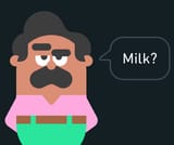 vector art squat indian man requesting milk