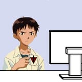 shinji_with_a_mug_at_a_computer