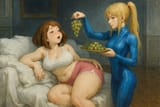 20250617_1806_Venus and Samus Cosplay_simple_compose_01jy091ypdfepahmjz04pa5d2z