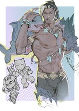 __jeff_the_land_shark_black_panther_and_namor_marvel_and_1_more_drawn_by_shingummyy__bc4598ded763f8eac646222bc0e57e66