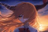 00509_{mamei-mema}, {{{dark}}}, {{{{{close-up}}}}}, 1girl, touhou, ibuki suika, long h s-951472236