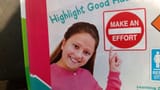 make an effort girl pointing