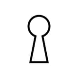 line-icon-design-for-keyhole-icon-flat-keyhole-illustration-free-vector