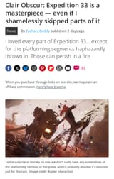 Clair Obscur Expedition 33 is a masterpiece — even if I shamelessly skipped parts of it Windows Central
