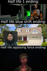 half life endings